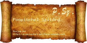 Pospischel Szilárd névjegykártya