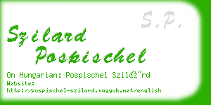 szilard pospischel business card